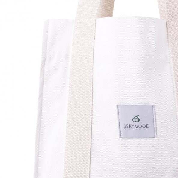 Doğal Beyaz Kumaş Bez Kol & Omuz Çantası Tote Bag Kanvas İş Spor Günlük Kot Jean Model Yazlık 32x28 - Resim 2