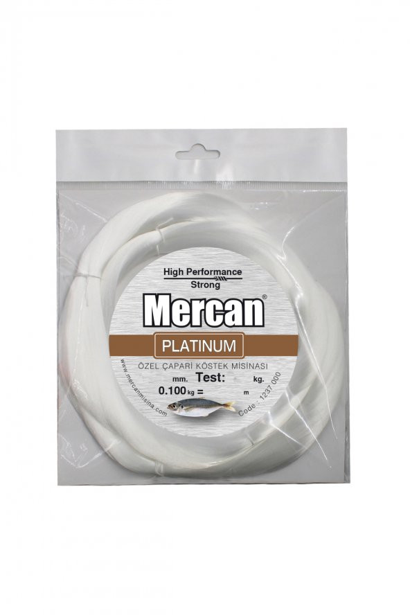 Mercan Platinum (Özel )Çapari Köstek misinası 0,100 kg