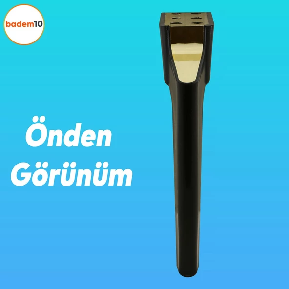 Logan Lüks Mobilya Kanepe Tv Ünitesi Konsol Koltuk Ayağı 19 Cm Siyah Gold Ayakları - Resim 6