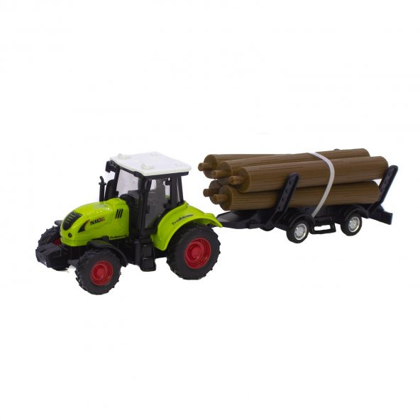 Oyuncak Traktör Kütük Taşıyıcı Orman Set 26 Cm
