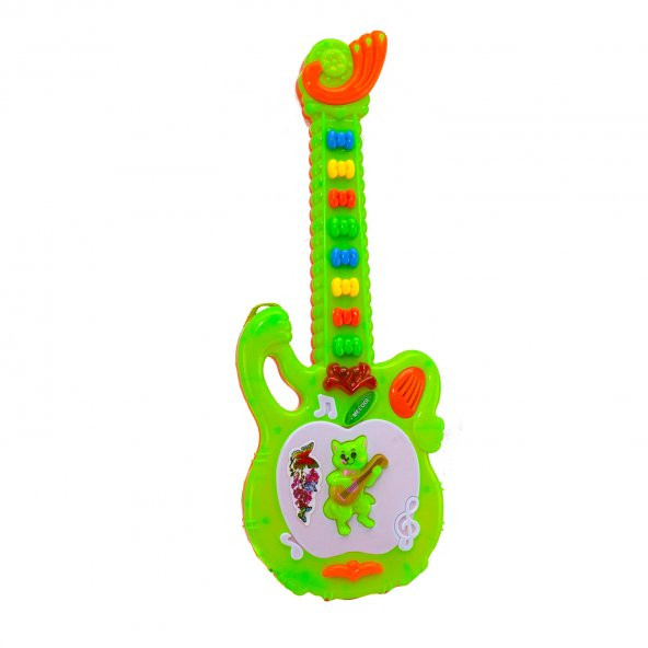 Oyuncak Gitar Işıklı Sesli Efsane Gitar Yeşil 40 Cm