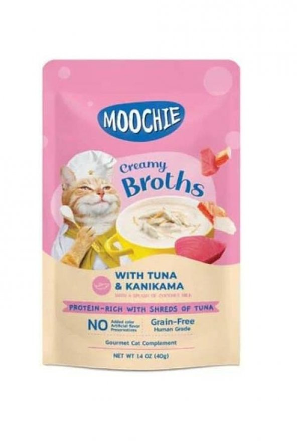 Moochie Parça Ton Balığı Ve Kanikamalı Tahılsız Kedi Çorbası 40Gr