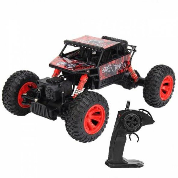 R/C 1:18 Rock Crawler Uzaktan Kumandalı Şarjlı Araba Kırmızı