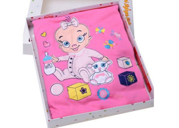 Mixoyuncak Ninni Söyleyen Çocuk Battaniyesi Pembe 90 x 80 CM