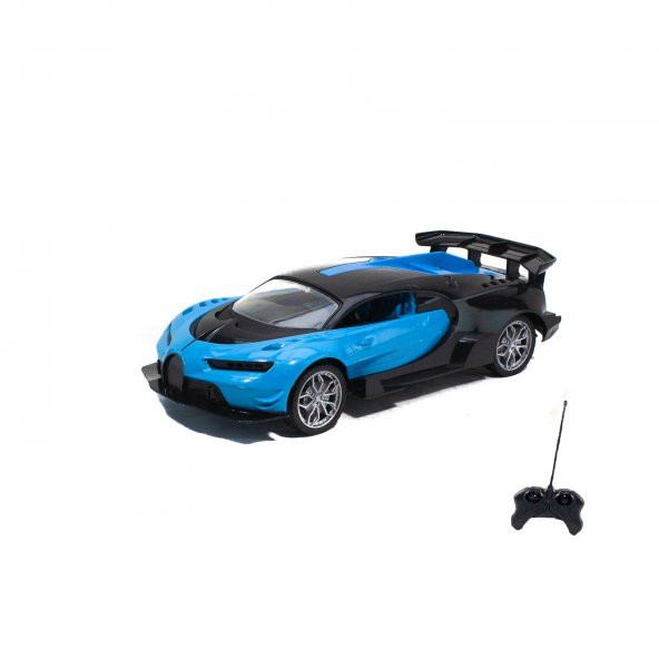 1:16 Ölçek Uzaktan Kumandalı Bugatti Chiron Işıklı Şarjlı Mavi - 1