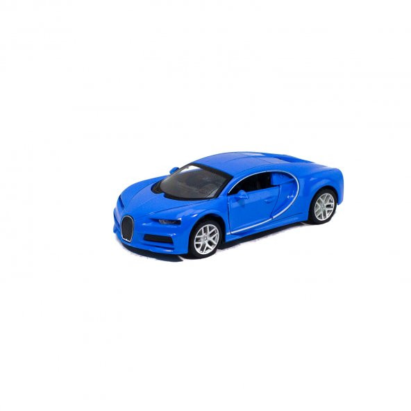 Oyuncak Metal Bugatti Mavi Çek Bırak 12 Cm