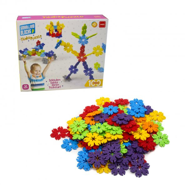 Oyuncak Yıldız Puzzle 100 Parça Şekilden Şekile Giren Yıldızlar