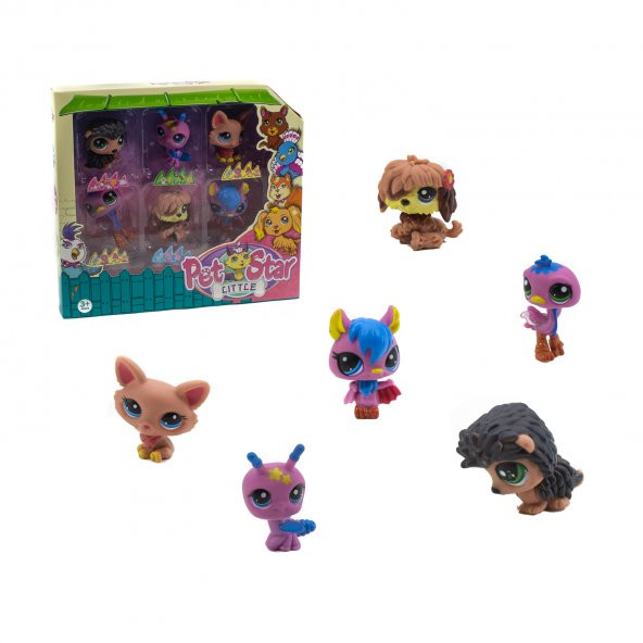 Oyuncak Pet Star Altılı Set Minik Hayvan Ailesi