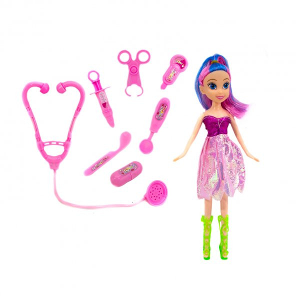 Oyuncak Bebek Diş Doktorum 8 Parça 23 Cm