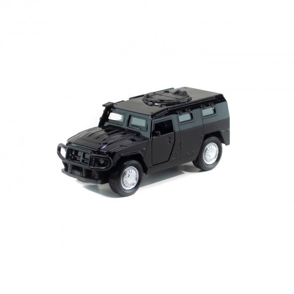 Metal Hummer Çek Bırak Model Araba Siyah Işıklı 12 Cm