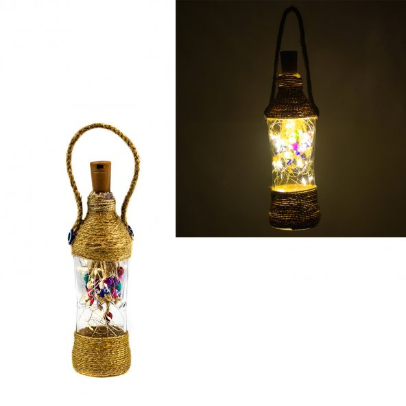 Led Işıklı Süs Şişe Nostaljik Süs Şişe