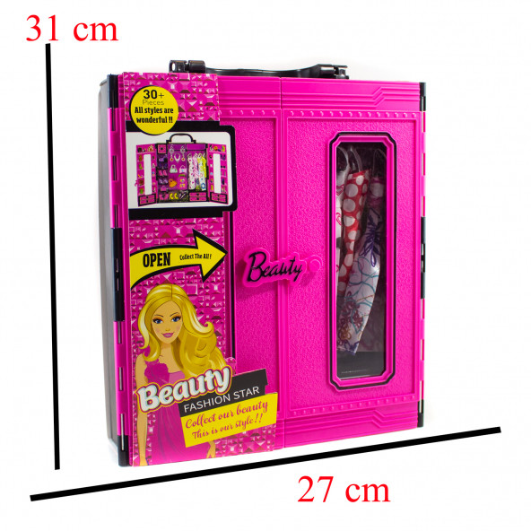 Manken Bebek Gardolabı Kıyafetleri Aksesuarları 30 Parça - 3