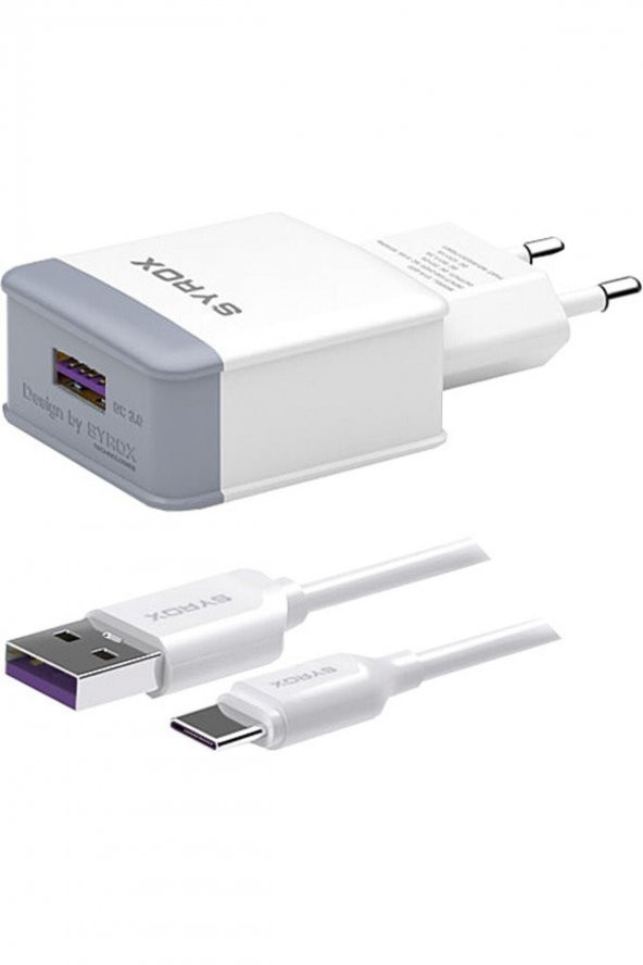 Hızlı Sarj Cihazı Seti Type-c Hızlı Ev Şarj Aleti 3.0a (Q32 BEYAZ)