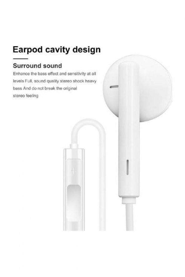 Tc-01 Typ-c To Stereo Earphone Kablolu Kulaklık Beyaz - 3