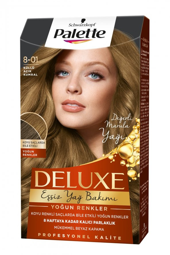 Deluxe Yoğun Renkler 8-01 Küllü Açık Kumral - 2