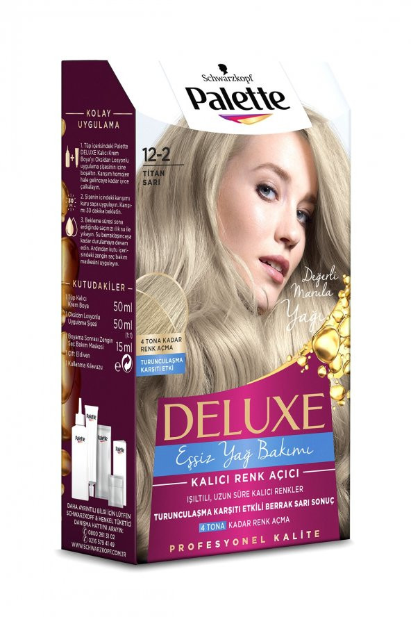 DELUXE SAÇ BOYASI 12-2 TİTAN SARI - 4