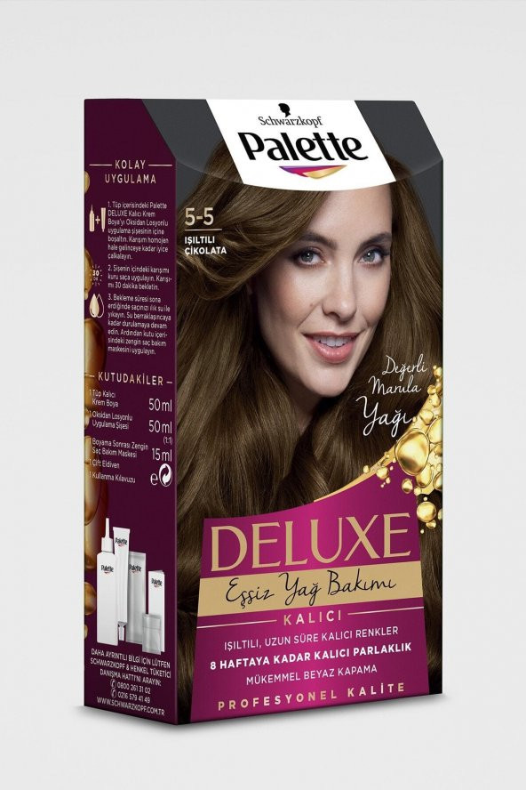 DELUXE SAÇ BOYASI 5-5 IŞILTILI ÇİKOLATA - 3