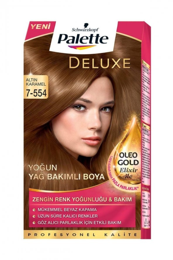 Deluxe Kit Altın Karamel (7.554) Saç Boyası