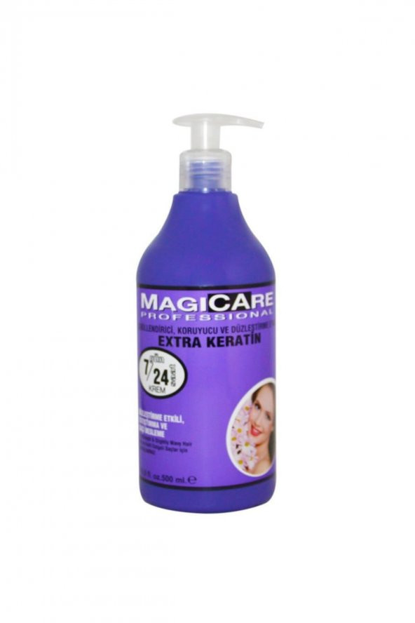 Saç Kremi 500 ml. Keratin Şekillendirici Koruyucu Düzleştirme Etkili (Mor)