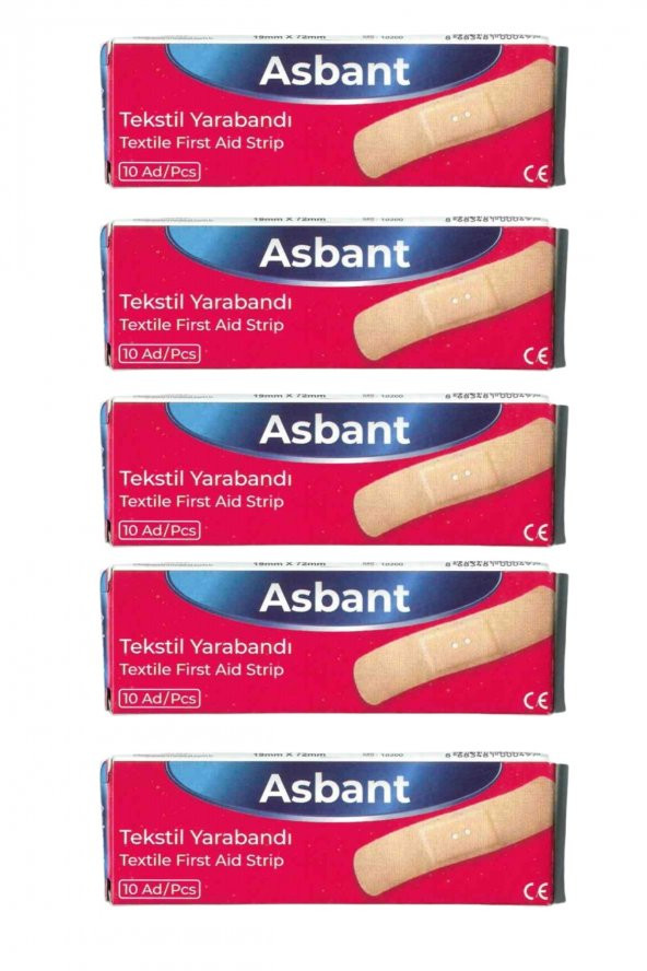 Asbant Tekstil Yarabandı 5 Paket (50 Adet)