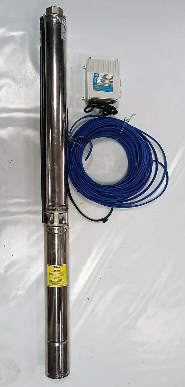 Impo Sk 404/27 Krom Başlıklı Derin Kuyu 3 Hp Monofaze Motorlu 35 mt Kablolu Panolu Dalgıç Pompa ürün görseli 1