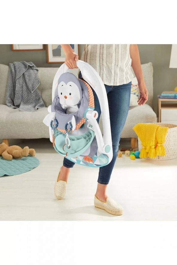 Fisher-price Tepsili Ana Kucağı - Penguen Adası, Mama Tepsisi Hayvan Temalı Taşınabilir Ana Kucağı - 4
