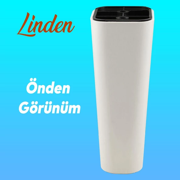 Linden Lüks Mobilya Kanepe Sehpa Tv Ünitesi Berjer Koltuk Ayağı 14 Cm Beyaz Oval Baza Ayakları - 6