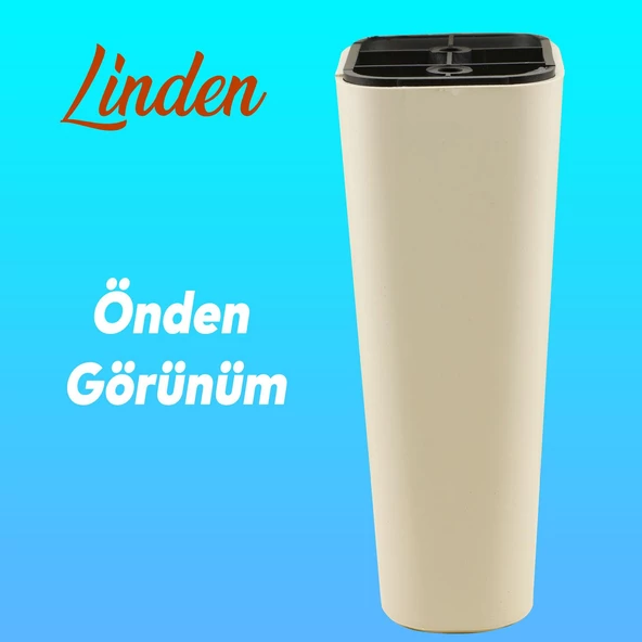 Linden Lüks Mobilya Kanepe Sehpa Tv Ünitesi Koltuk Ayağı 14 Cm Krem Oval Baza Ayakları - 6