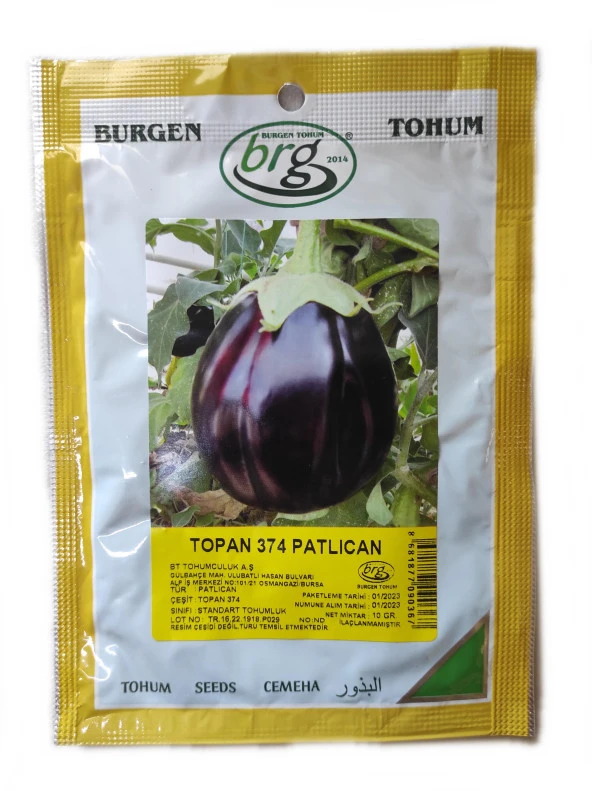 TOPAN 374 PATLICAN TOHUMU 10 GR BT ürün görseli