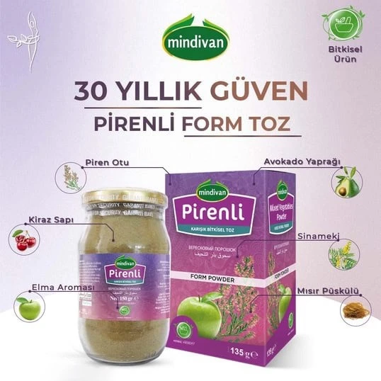 Pirenli Form Toz 135 gr Elma Tozu Diyet Destek Ürünü 2 Adet - Resim 3