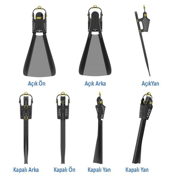 FOLDING FINS Katlanır Palet, Siyah/Sarı - 2