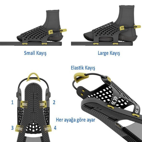 FOLDING FINS Katlanır Palet, Siyah/Sarı - 3