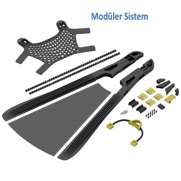 FOLDING FINS Katlanır Palet, Siyah/Sarı - 5