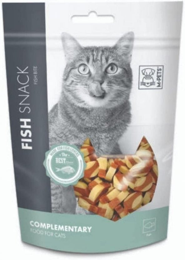 M-Pets Fish Bite Balıklı Kedi Ödülü 80gr