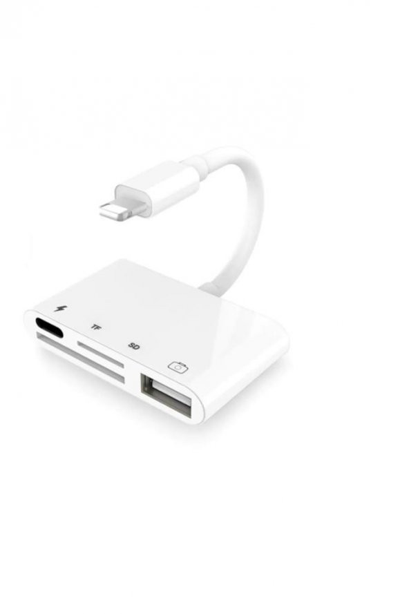 Apple Lightning To Usb Lightning Micro Sd Tf Kart Okuyucu Çevirici Dönüştürücü Adaptör ürün görseli