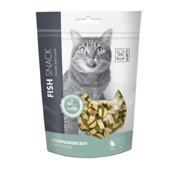 M-Pets Fish Bite With Catnip Balıklı Kedi Ödülü 80gr ürün görseli 1
