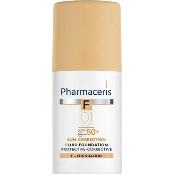 Pharma-ceris F Spf 50+ Ivory Koruyucu Düzeltici Sıvı Fondotenli Güneş Koruyucu Krem 30 ml