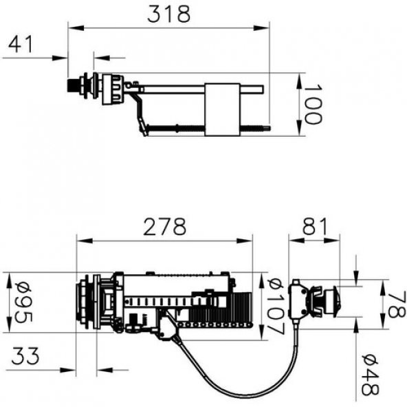 Vitra 3/6 L Çift Kademeli Rezervuar Iç Takım 330B2016 - Resim 2