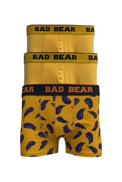 Bad Bear 21.01.03.017-C25 Eggplant 3-Pack Erkek Boxer