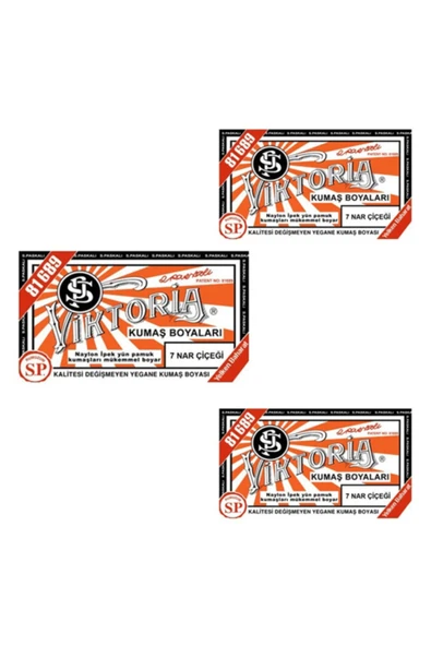 Nar Çiçeği Kumaş Boya X 3 Adet ürün görseli 1