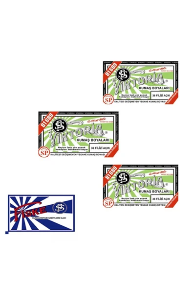 Filizi Açık Kumaş Boya X 3 Adet + Fiske ürün görseli 1