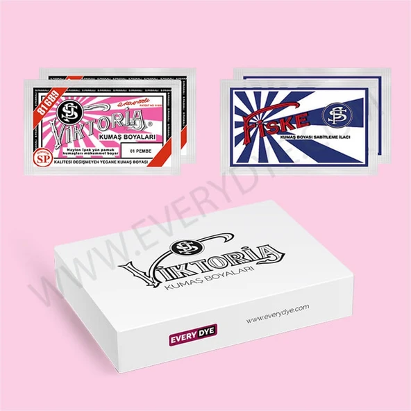 Pembe Toz Kumaş Boyası Arkadaş Paket ürün görseli 1