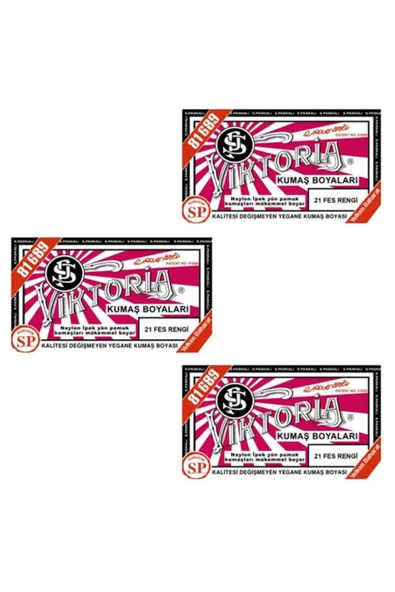 Fes Rengi Kumaş Boya 3 Adet ürün görseli 1