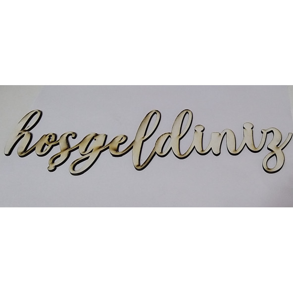 hoşgeldiniz ahşap yazı