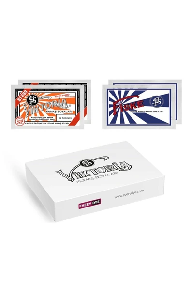 Kumaş Boyası Turuncu 2 Pk + Fiske Sabitleme 2 Paket ürün görseli 1