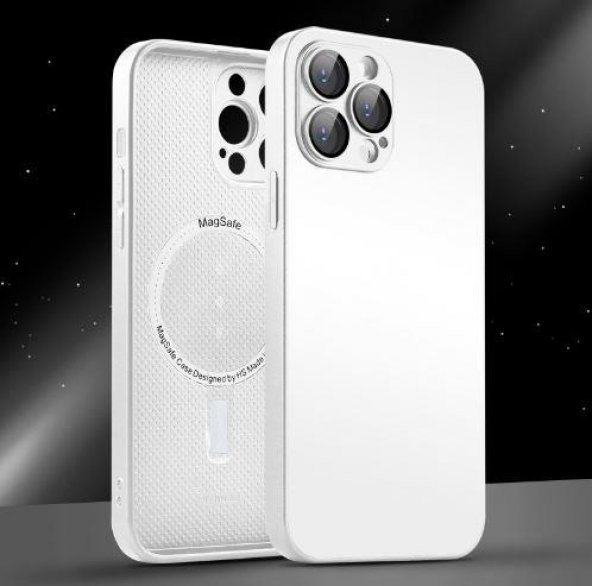 İphone 14 Pro Max Uyumlu Magsafe Ag Glass Buzlu Cep Telefopnu Kılıfı