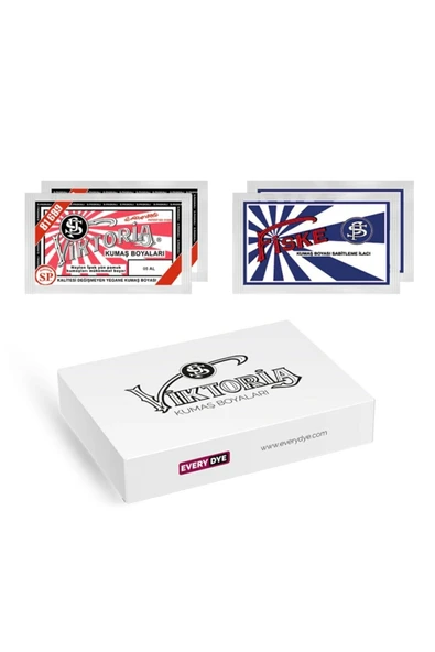 Kumaş Boyası Al Rengi 2 Pk + Fiske Sabitleme 2 Paket ürün görseli 1