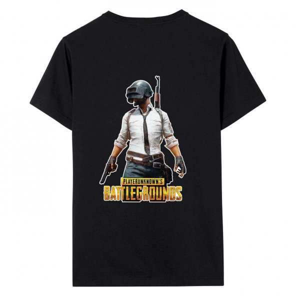 Pubg  Baskılı T-shirt - L Beden - Siyah - Mood1
