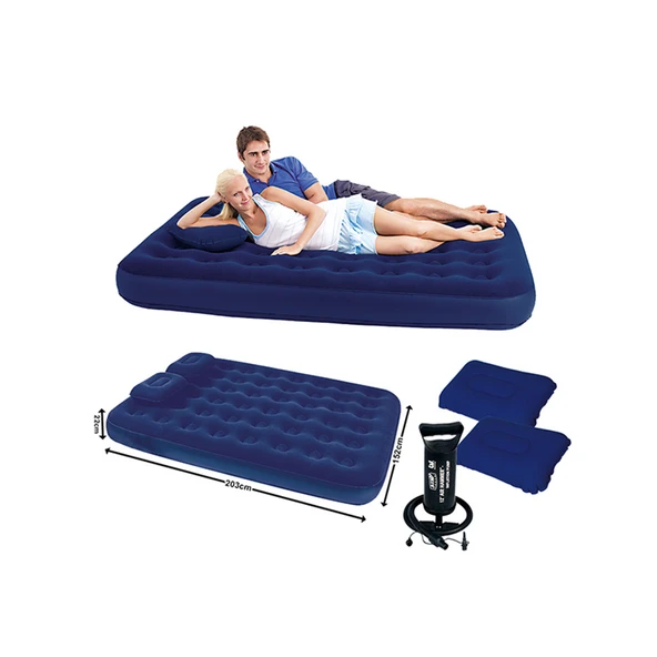 Çift Kişilik Şişme Yatak - Pompa   2 Yastık  203cm X 152cm X 22cm 67374