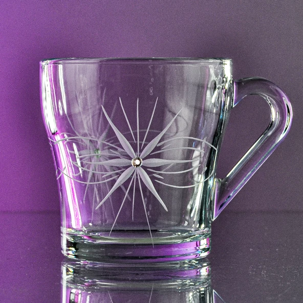 DECOCIA K20 2Lİ CAM KUPA 205CC MİRA DESENLİ - Resim 3